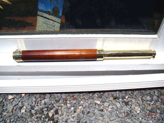 A fine 19th century Telescope inscribed  "Capt. John McIntire, BRIG SURF, 1851"